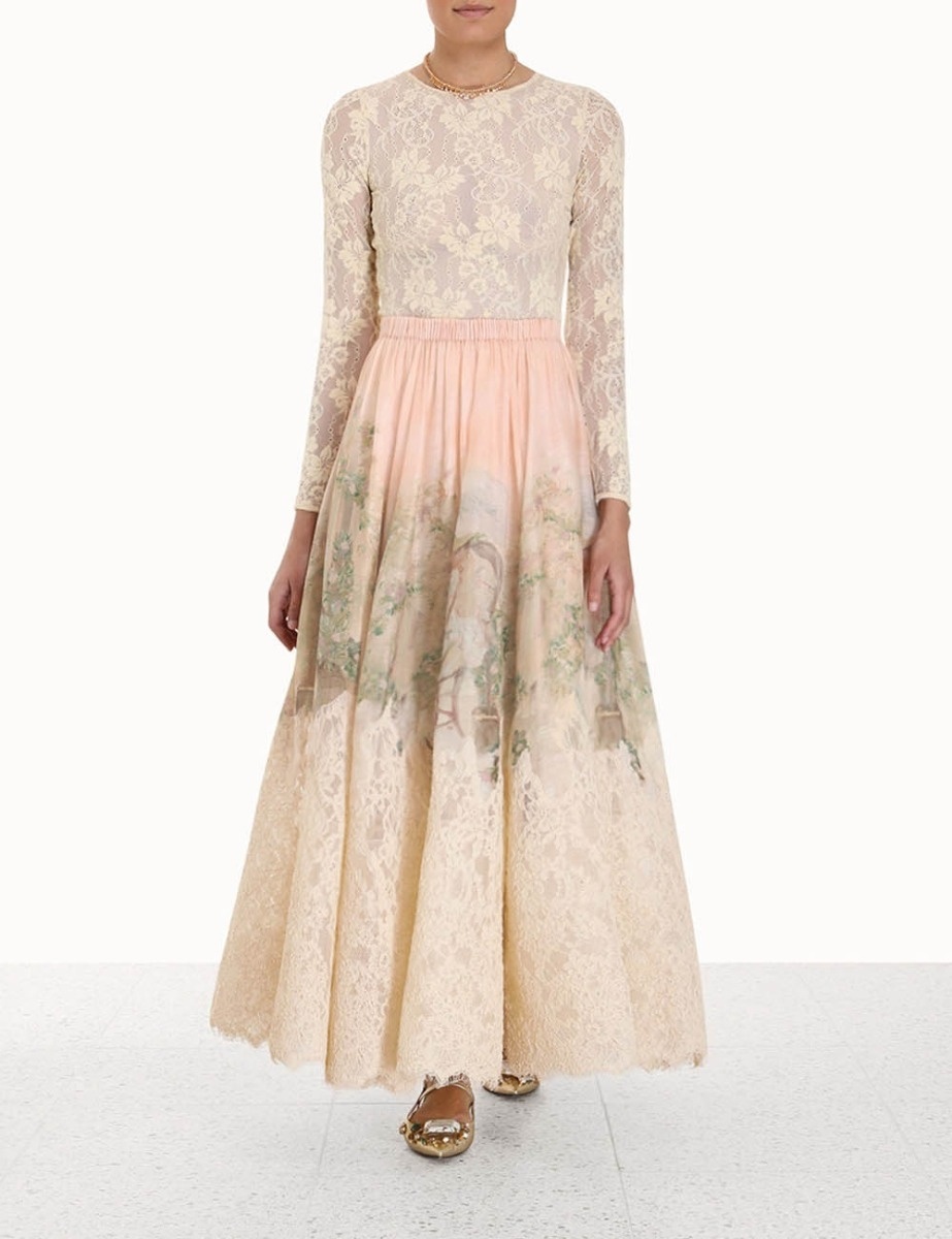 LYRICAL LACE MIDI SKIRT - 2