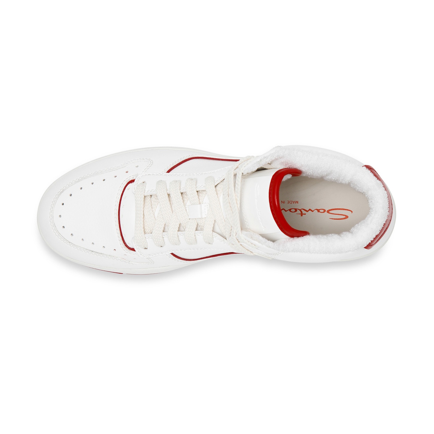 Men's white and red leather Sneak-Air sneaker - 5