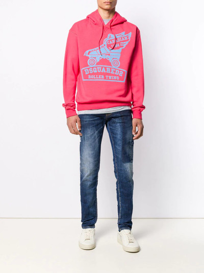 DSQUARED2 Roller Twins printed hoodie outlook