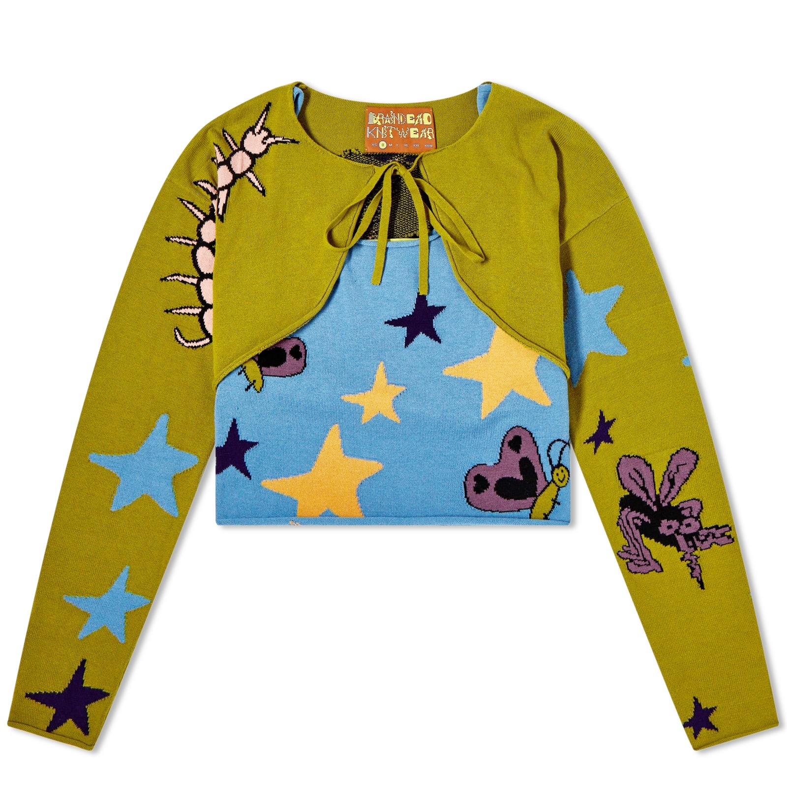 Brain Dead Buggin' Out Neppy Bolero Sleeve Cardigan - 1