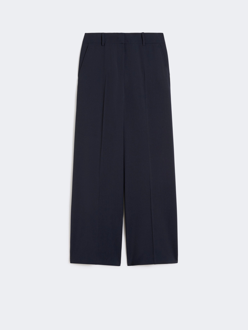 VISIVO Woollen cloth palazzo trousers - NAVY 1