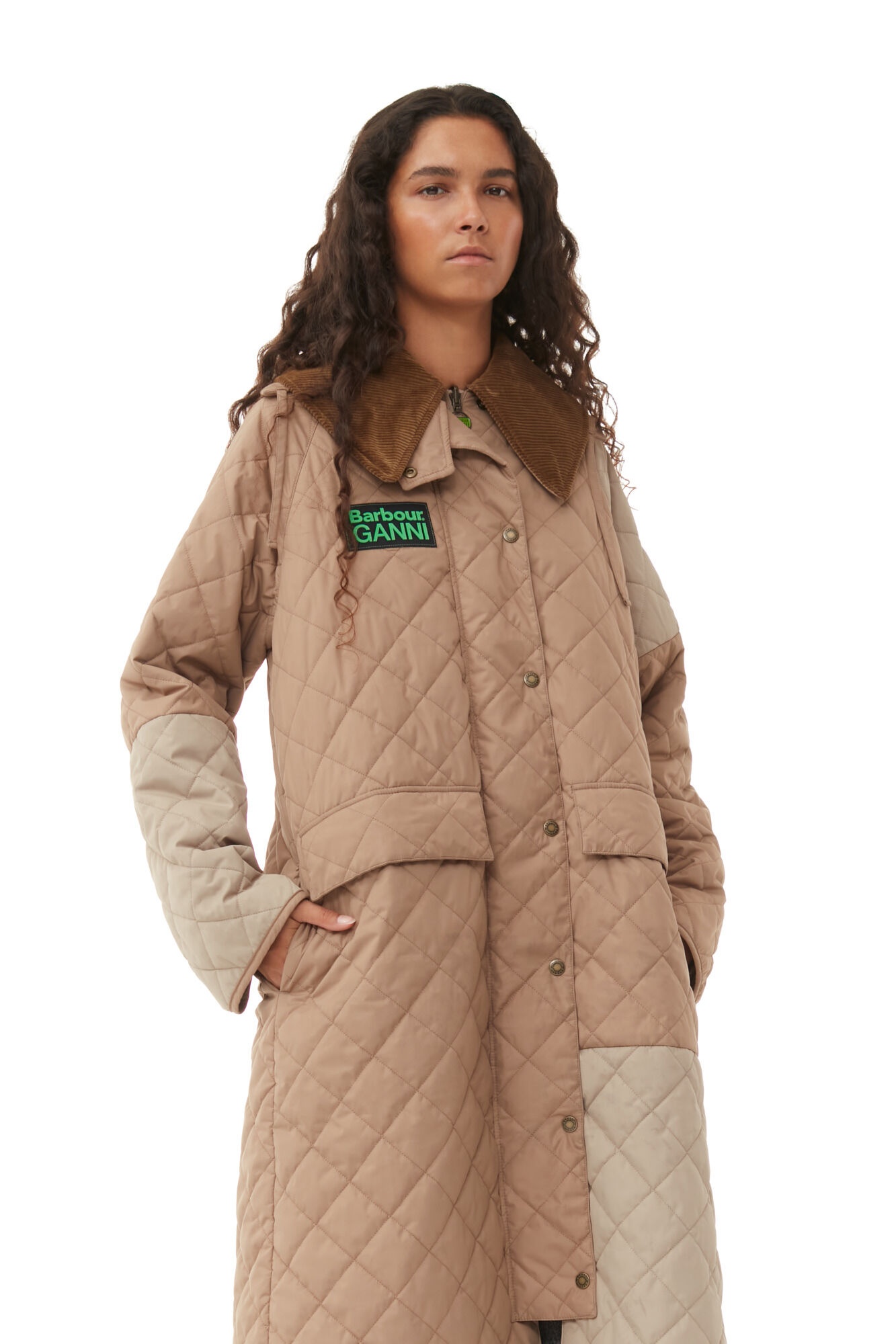 GANNI X BARBOUR BURGHLEY QUILTED JACKET - 4
