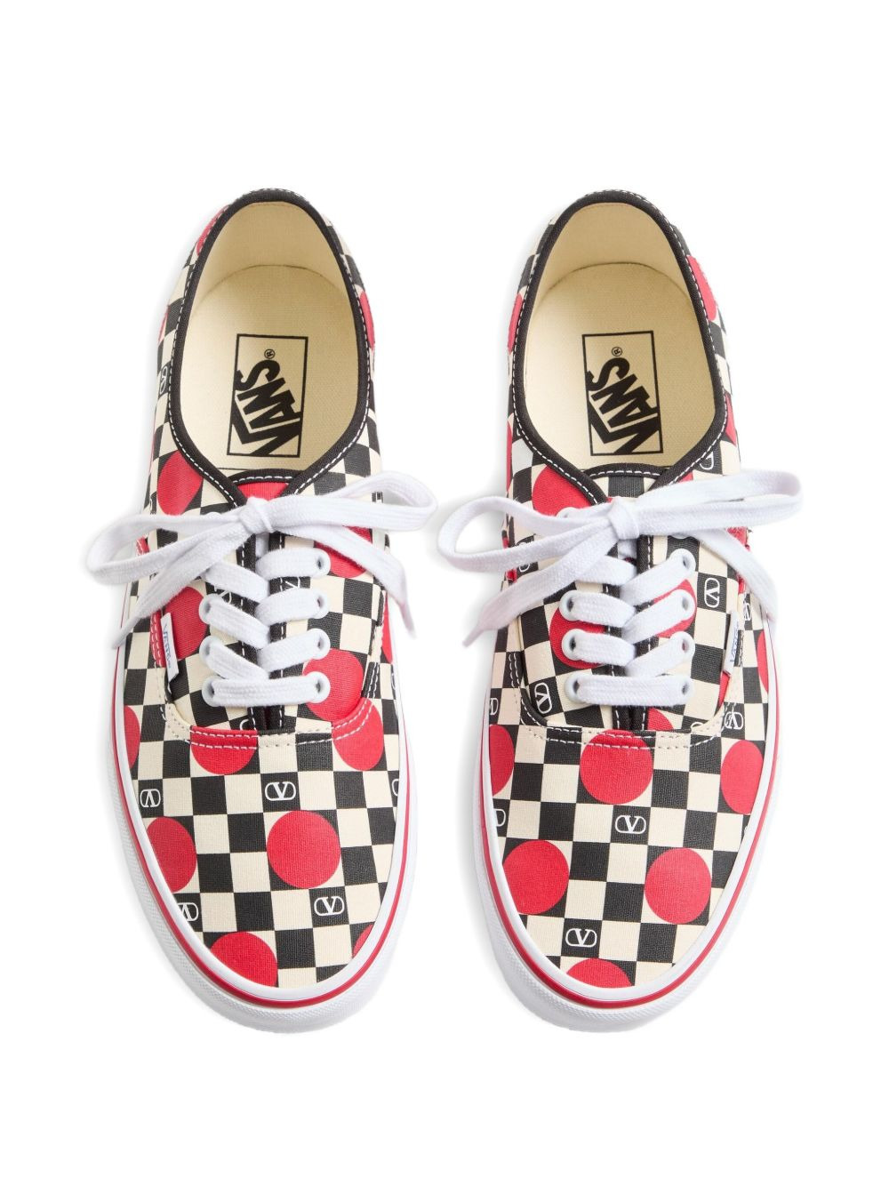 x Vans VLogo checkerboard polka-dot low-top sneakers - 4