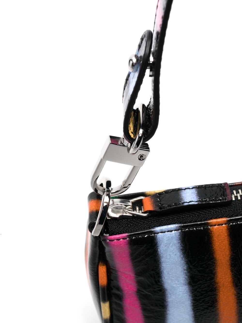 artist-stripe leather tote bag - 4