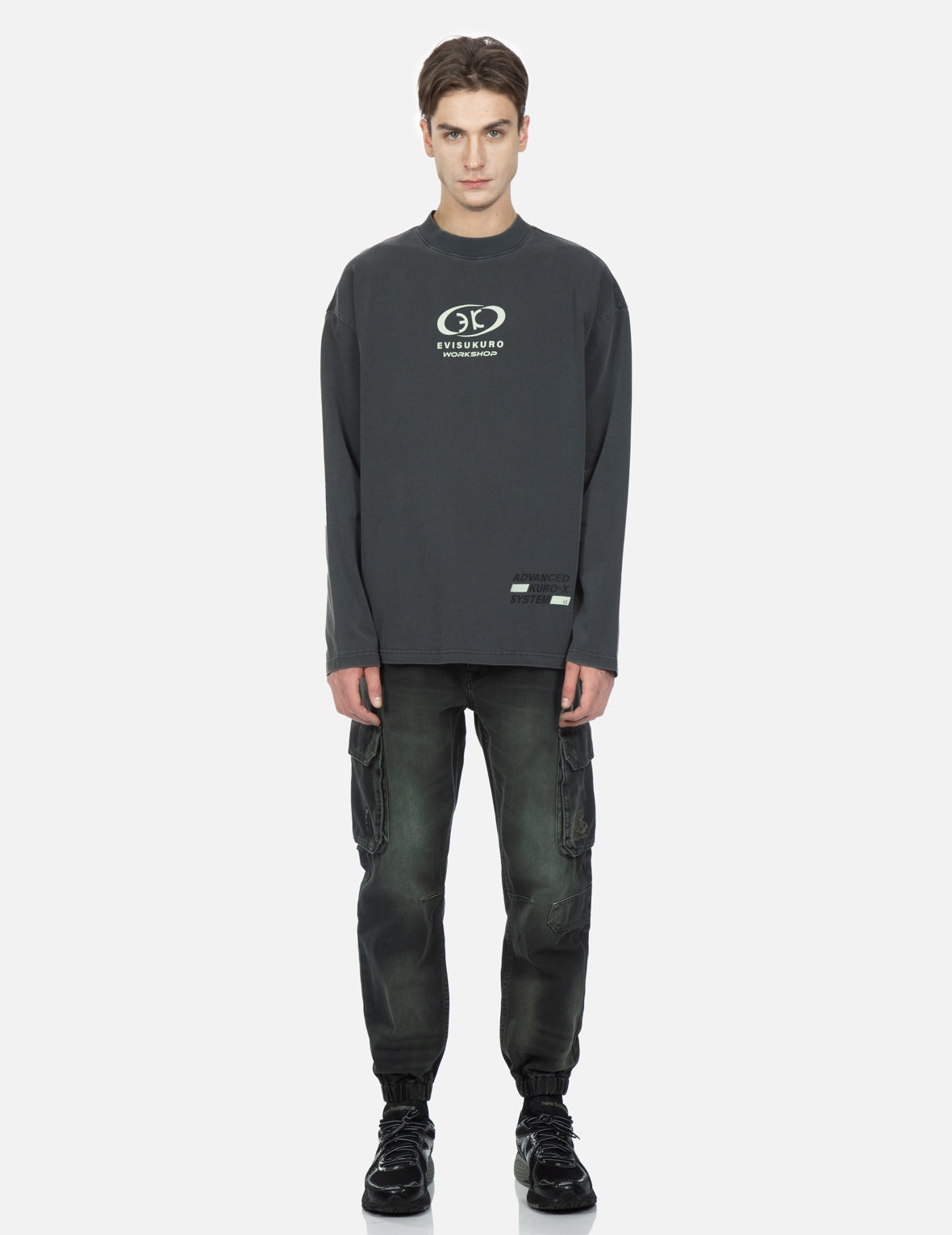 Seagull Embroidered Washed Denim Joggers - 6