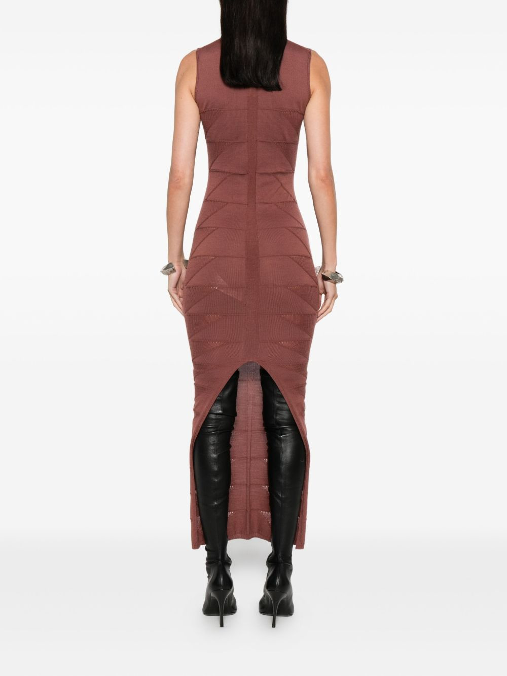 knitted sleeveless midi dress - 4