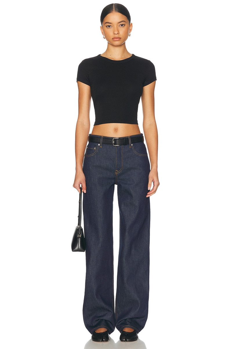 Enza Costa Supima Baby Rib Cropped Tee outlook