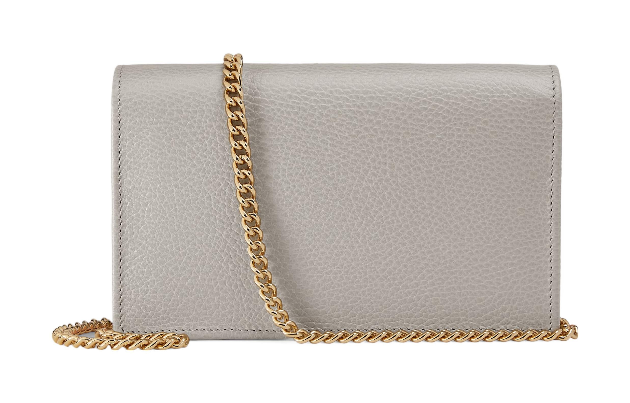 (WMNS) Gucci GG Marmont Mini Chain Bag 'Light Grey' 497985-CAO2G-1443 - 3