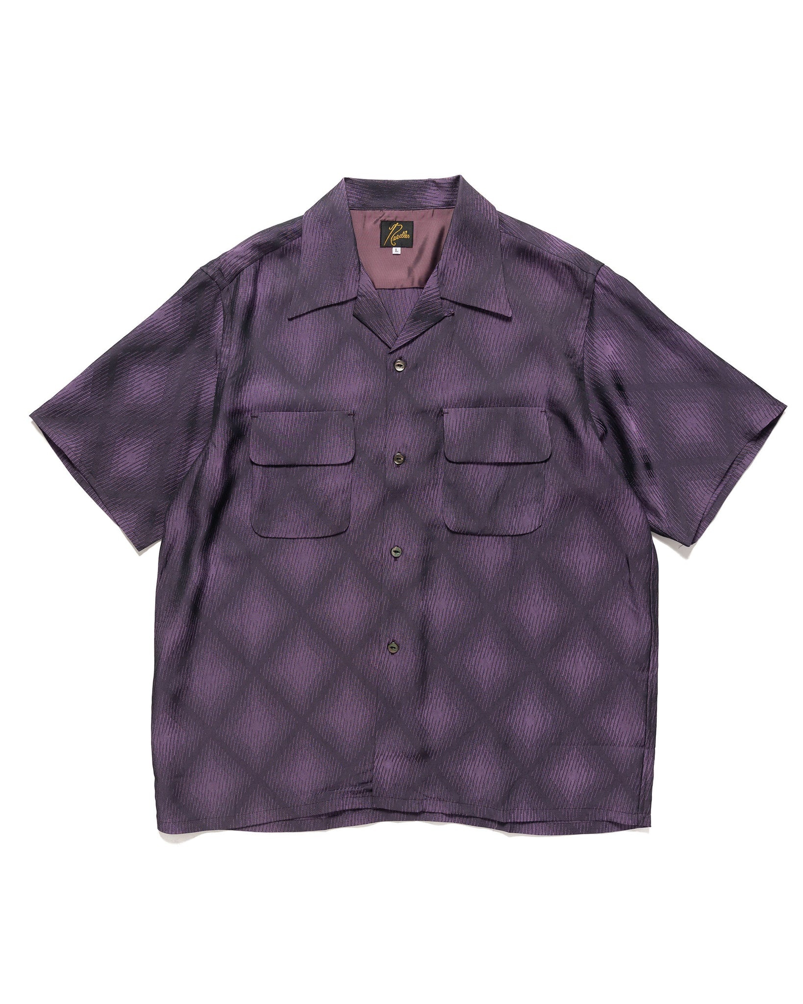 NEEDLES S/S CLASSIC SHIRT - R/AC DIAMOND JQ. PURPLE | REVERSIBLE