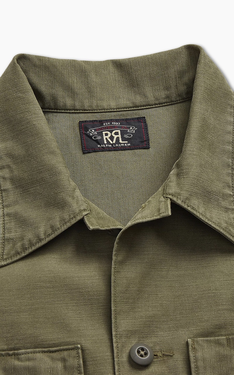REGIMENT REVERSE SATEEN OVERSHIRT OLIVE - 5