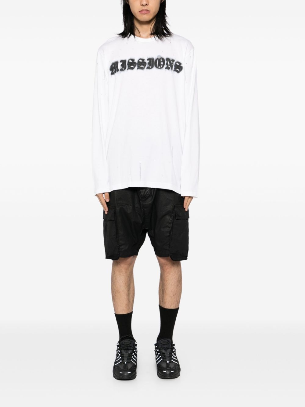 logo print long-sleeves T-shirt - 2