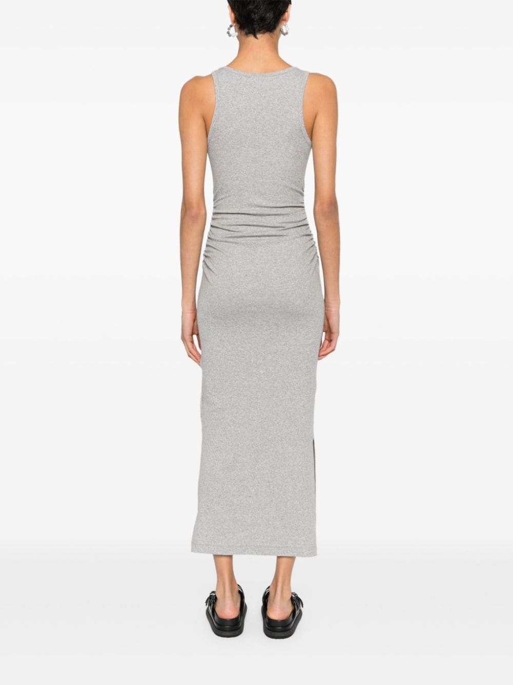 fine-ribbed midi dress - 4