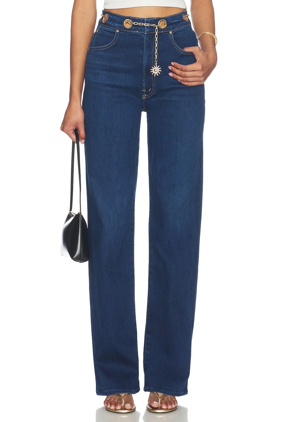 The Off The Chain High Waisted Tunnel Vision Sneak Jeans - 1