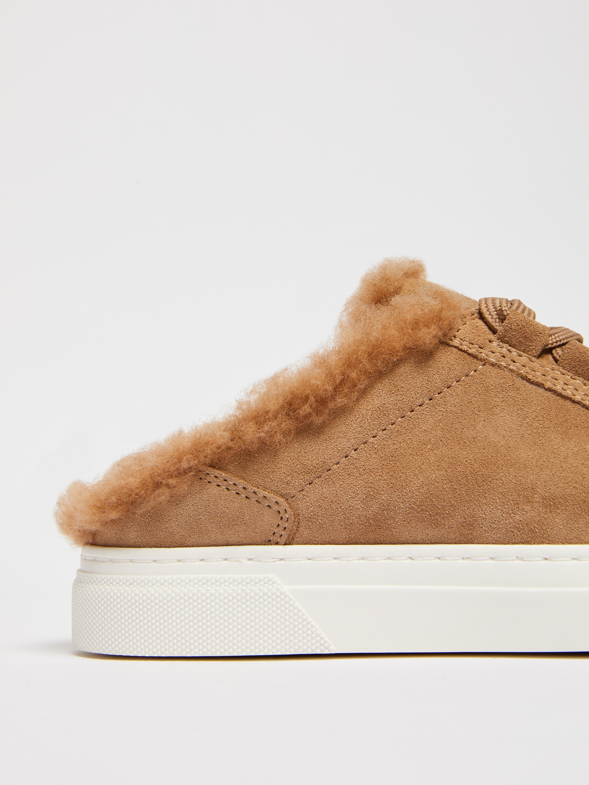 TSLIDESNEAKER Slide sneakers in suede and Teddy fabric - 5