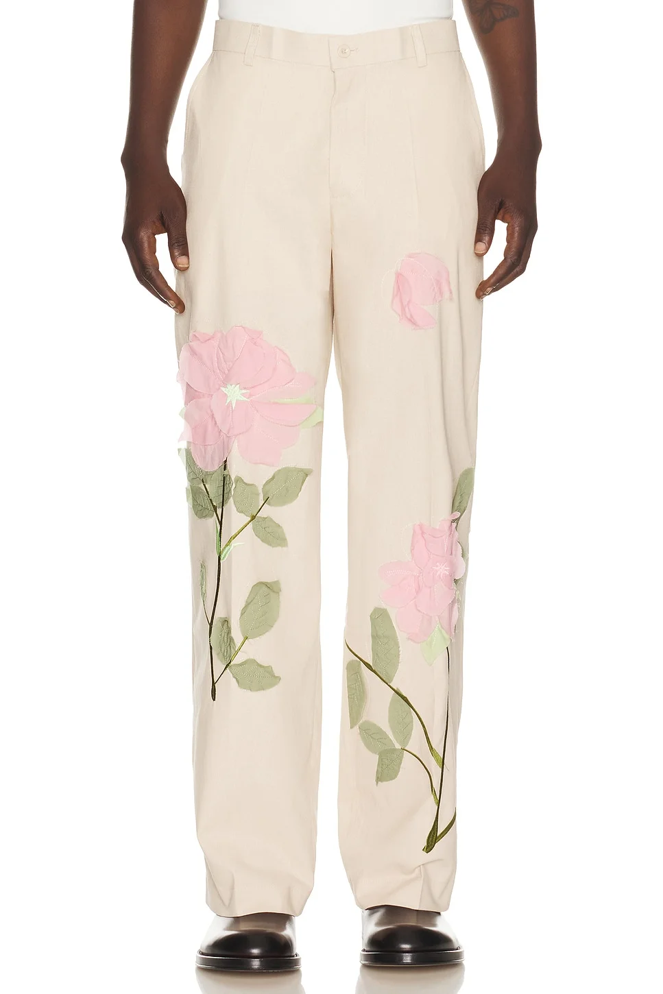 Flower Applique Suit Trouser - 1