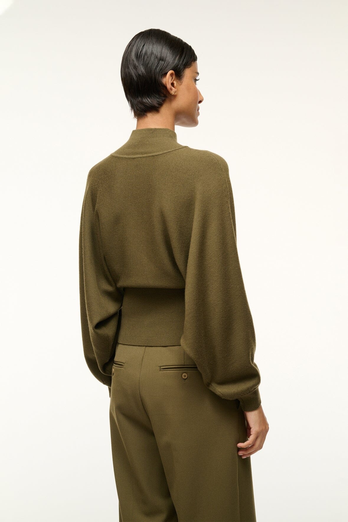 STAUD KAROLINE SWEATER SERGEANT GREEN - 4