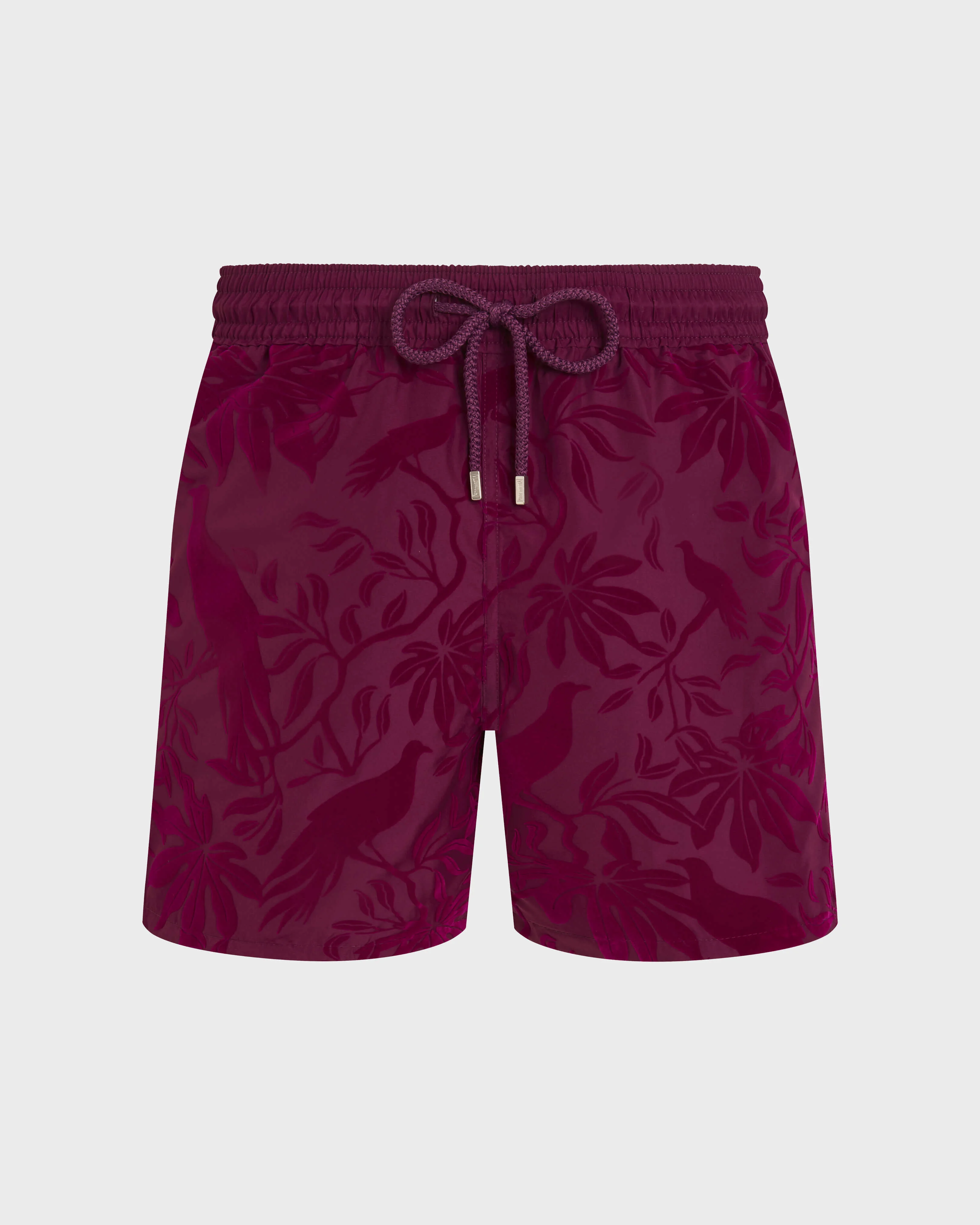 MEN ULTRA-LIGHT AND PACKABLE SWIM TRUNKS FLOCKED BIRDS OF PARADISE - 1