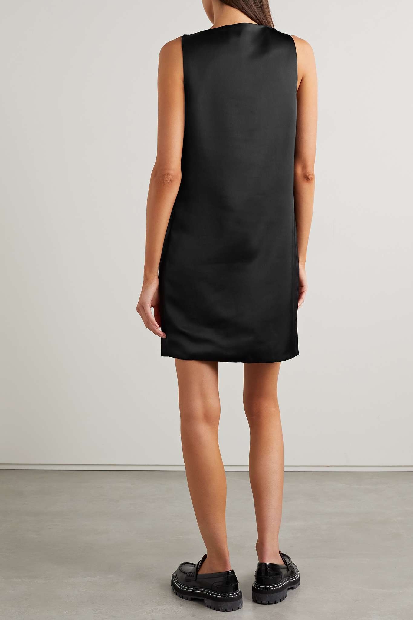 Satin-twill mini dress - 4