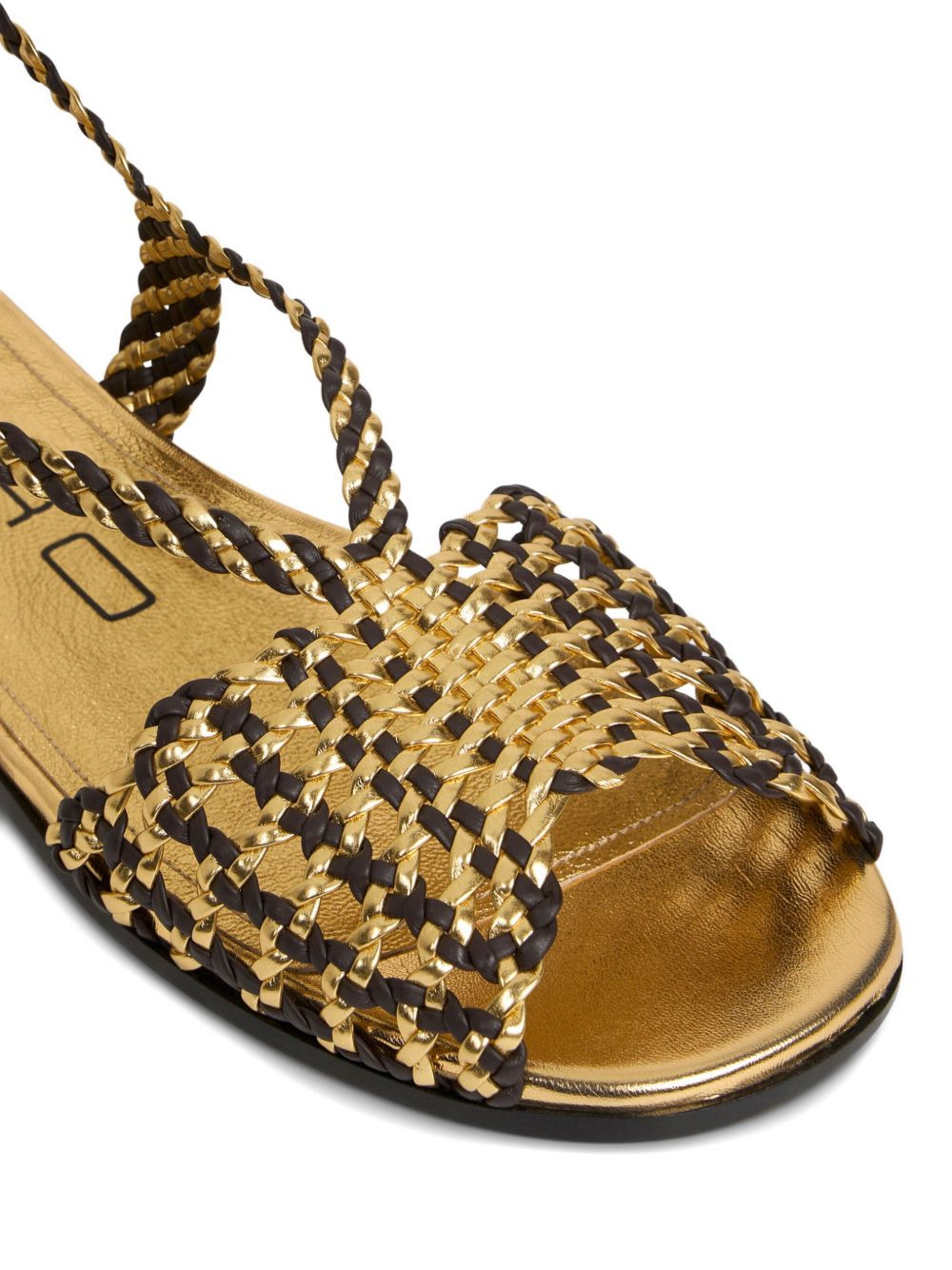 woven flat sandals - 4