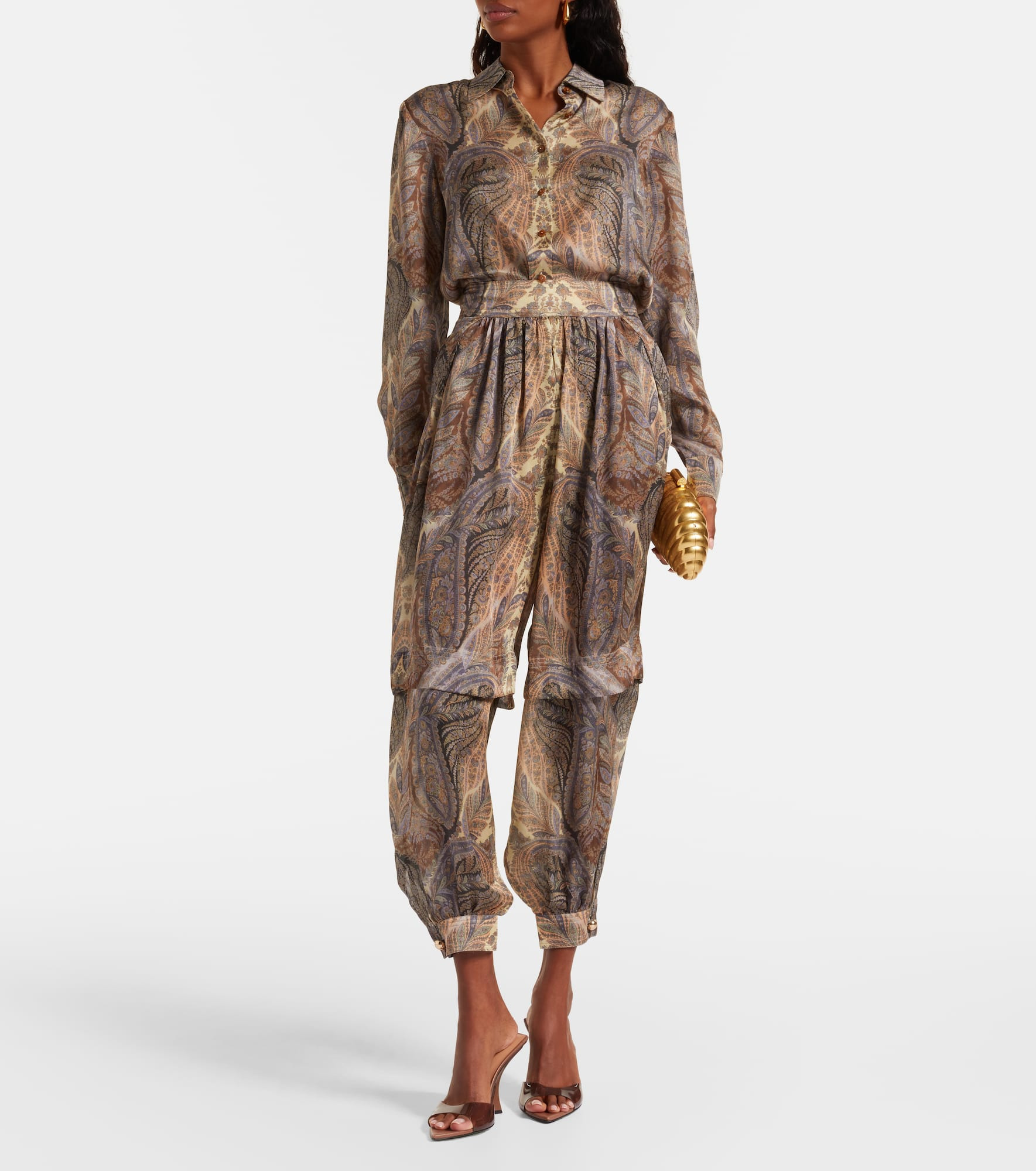 Hypnotic paisley silk satin shirt - 2