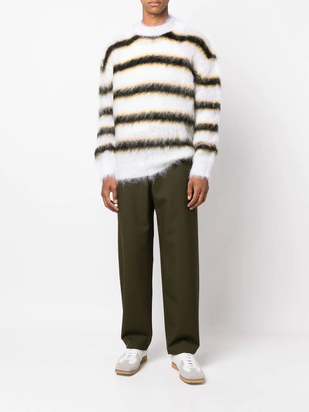 striped mohair jumper - 2