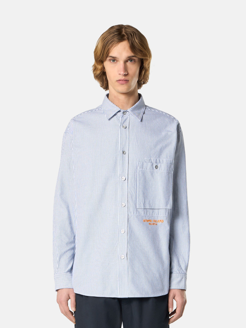 Stone Island 1100007 STRIPED OXFORD COTTON_STONE ISLAND MARINA outlook
