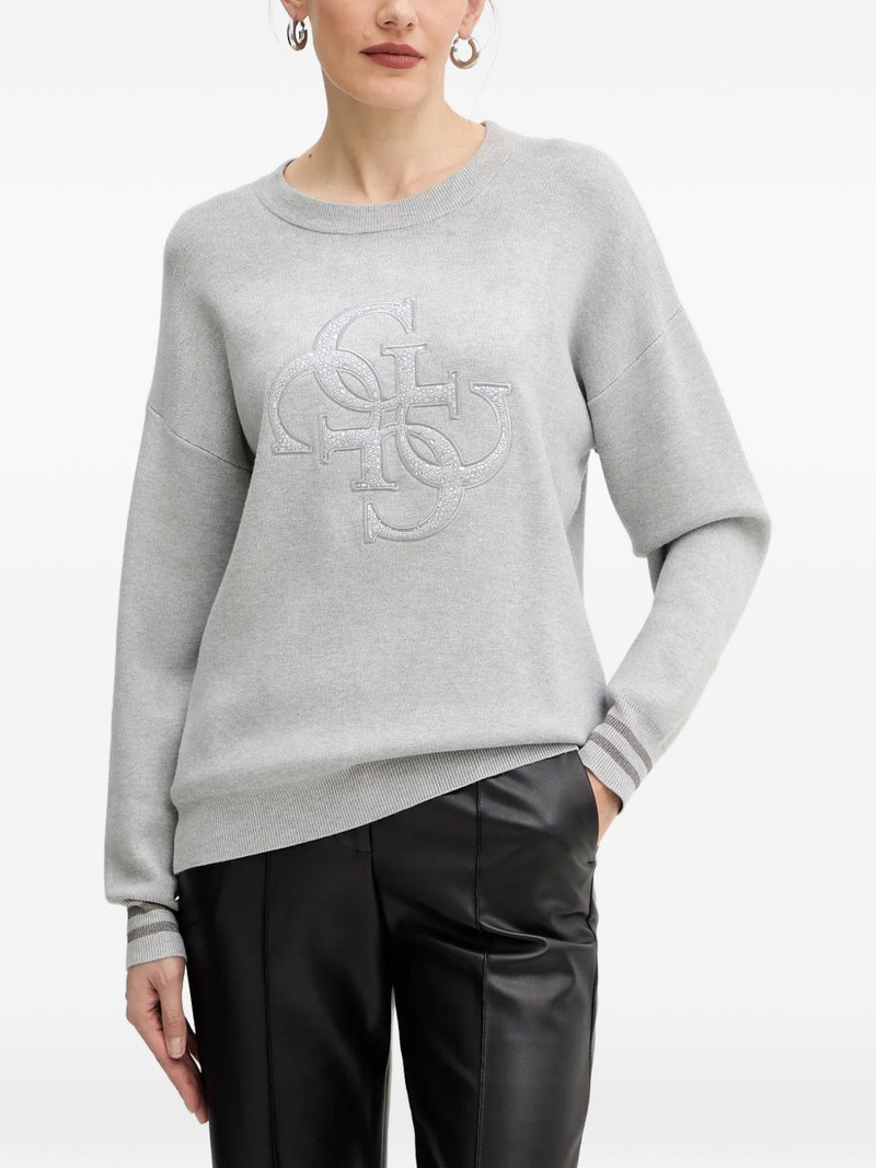 Studded logo-detail sweater 1
