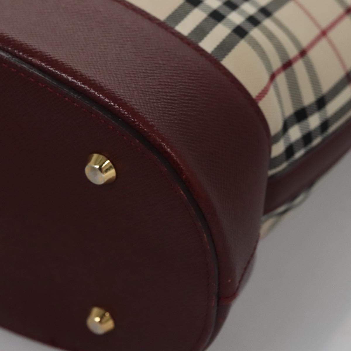 Burberry Nova Check Tote Bag Canvas Beige Red Gold - 14
