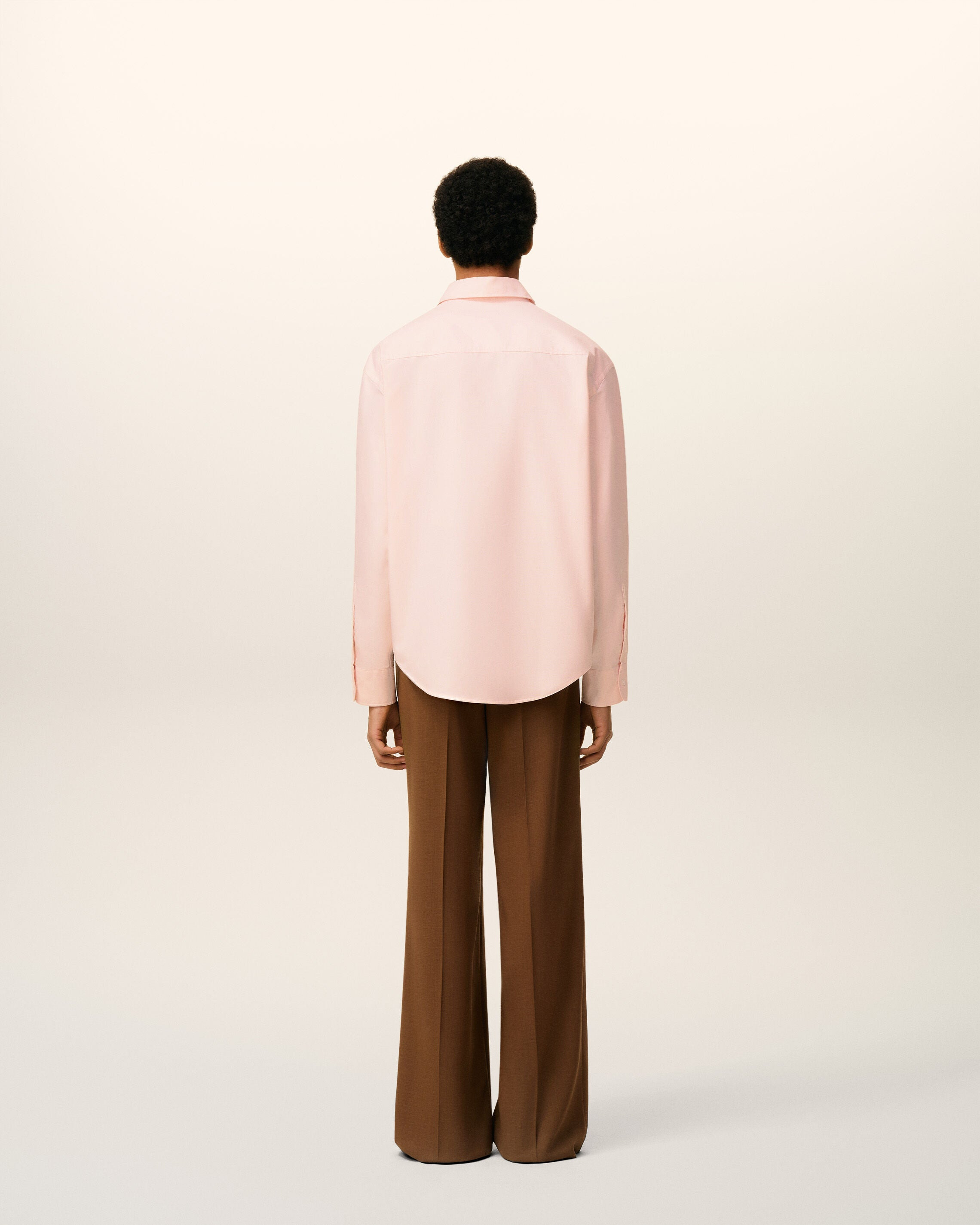 PINK COTTON EMBOSSED AMI DE COEUR BOXY SHIRT - 5