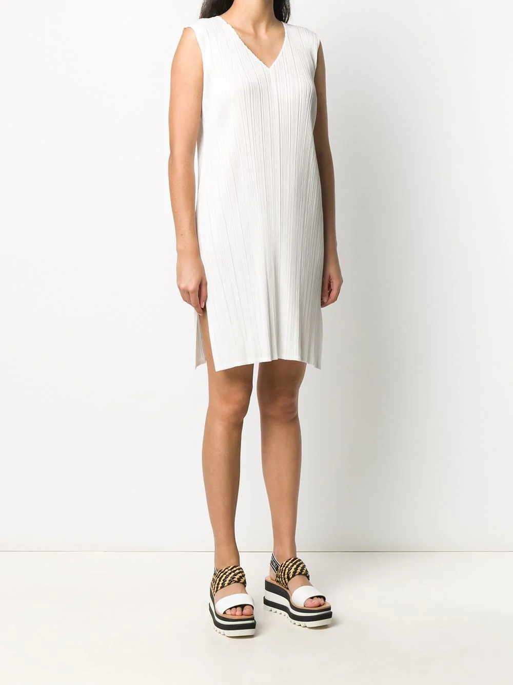 pleated column dress - 3