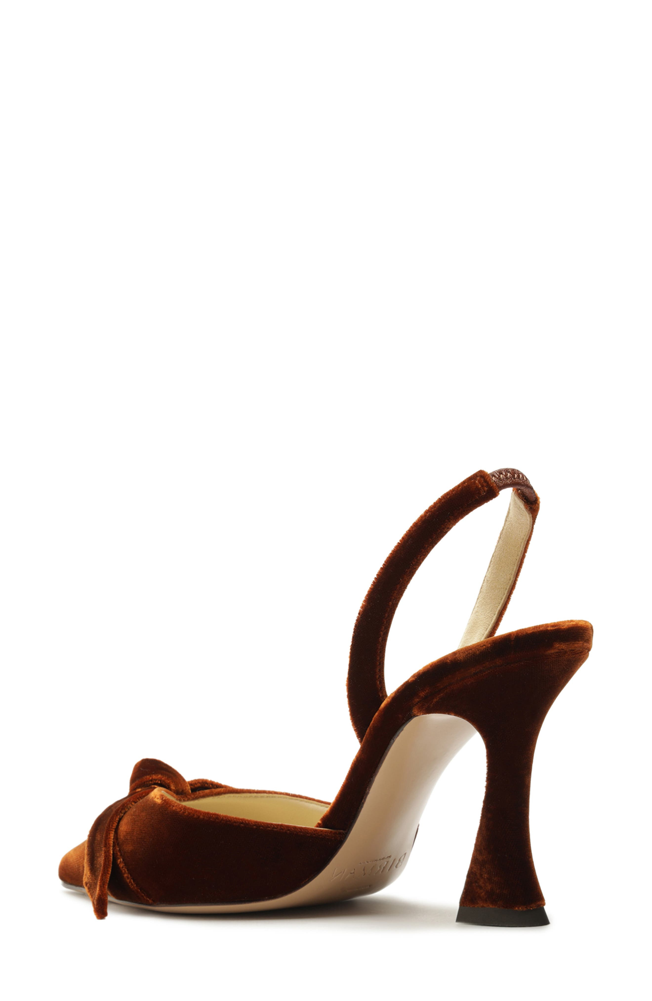Alexandre Birman Clarita Bow Pointed Toe Slingback Sandal in Leather at Nordstrom - 2