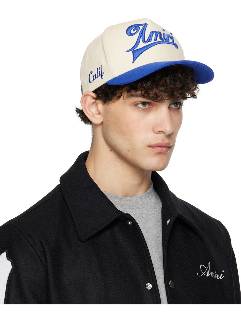 AMIRI Off-White & Navy 'Amiri' Two Tone Canvas Cap outlook