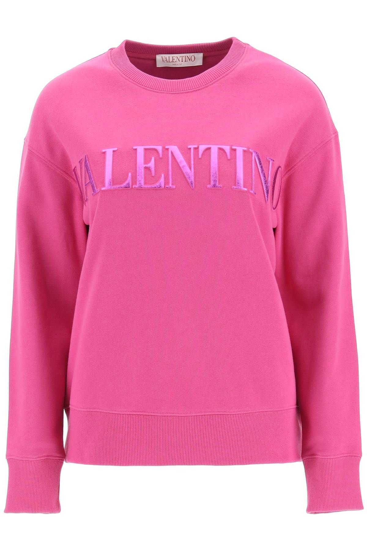 SWEATSHIRT WITH LAMINATED EMBOSSED LOGO - 1