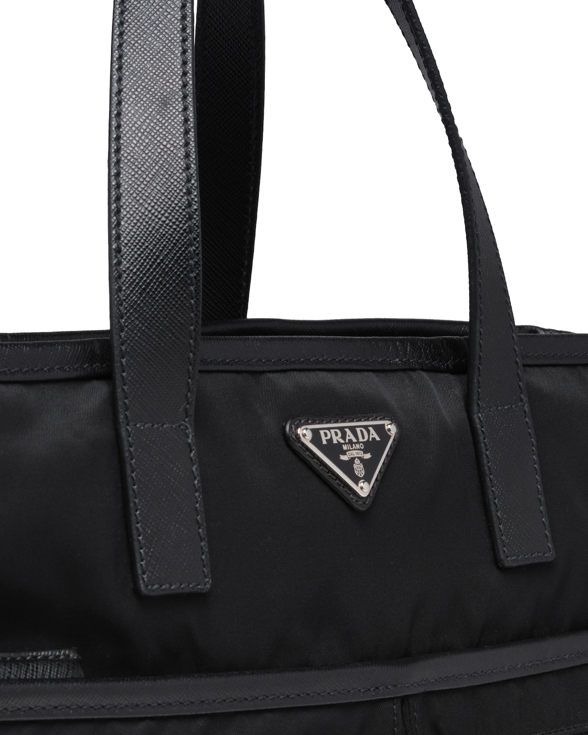 Nylon and Saffiano Leather Tote - 6