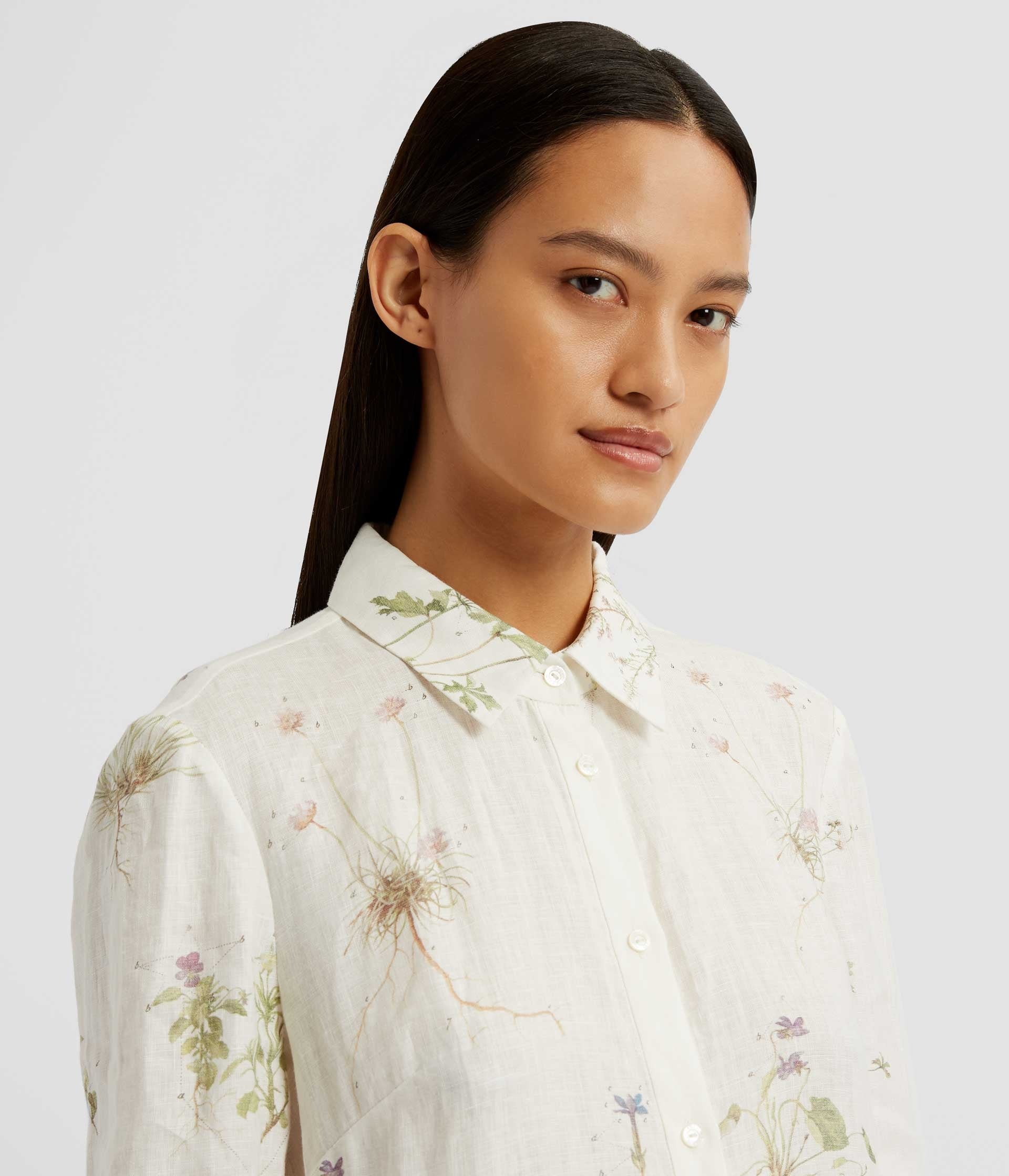 LONG SLEEVE MIDI SHIRT DRESS - 3