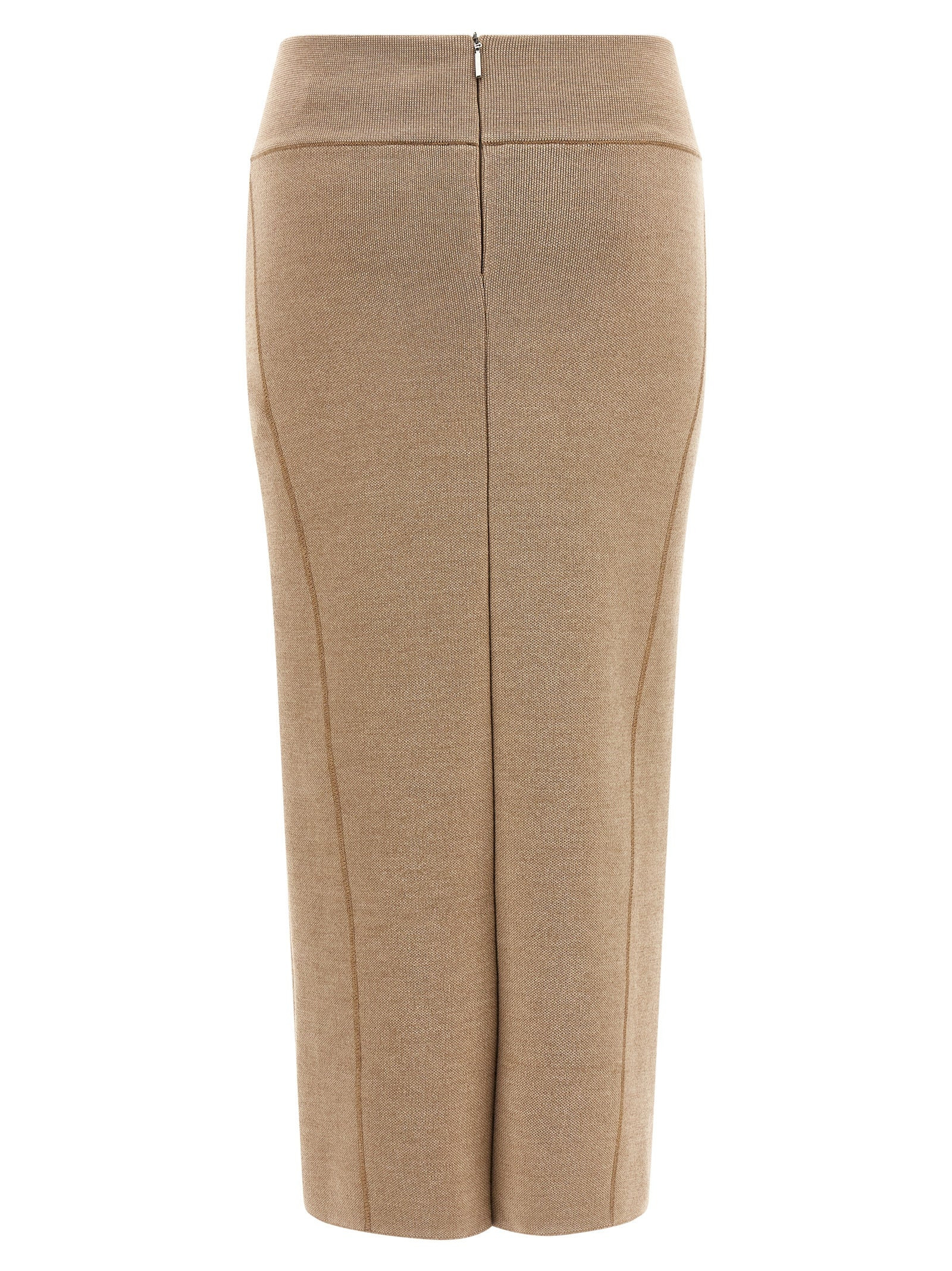 La Jupe Maille Doppio Skirts Beige - 2