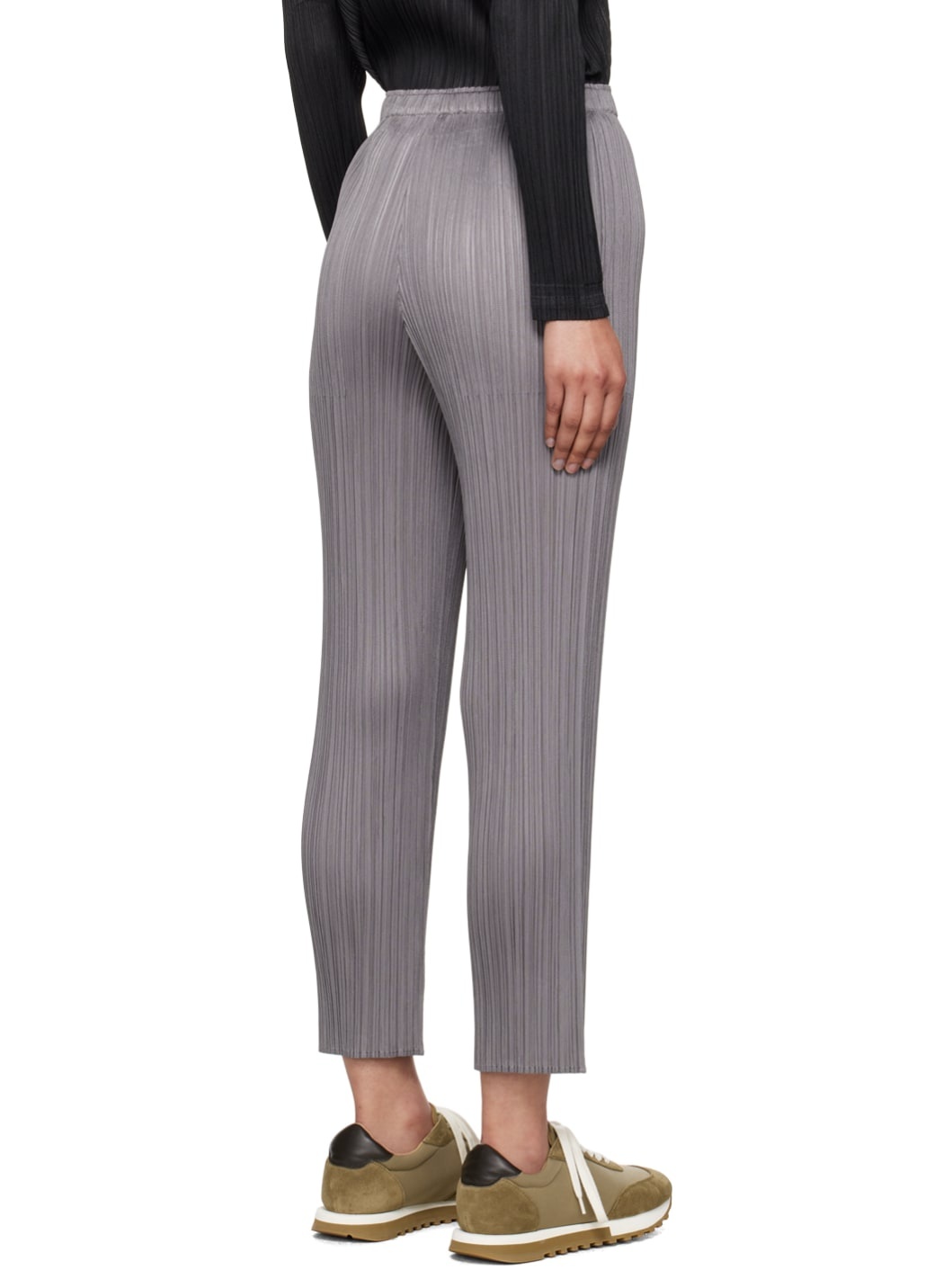 Gray Pleated Trousers - 3