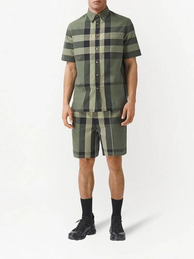 Burberry check-print tailored shorts outlook