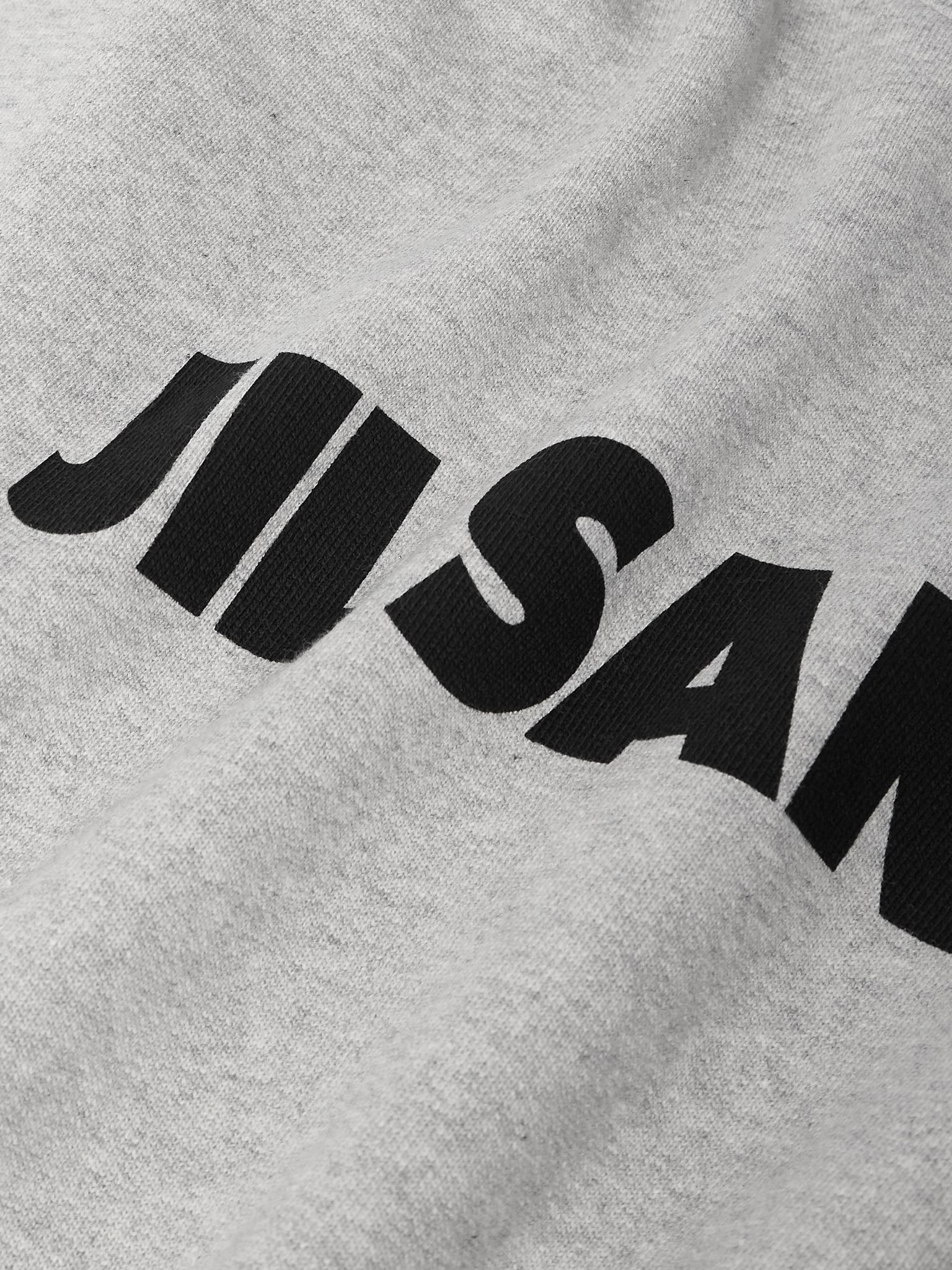 Logo-Print Cotton-Jersey Sweater Gray - 4