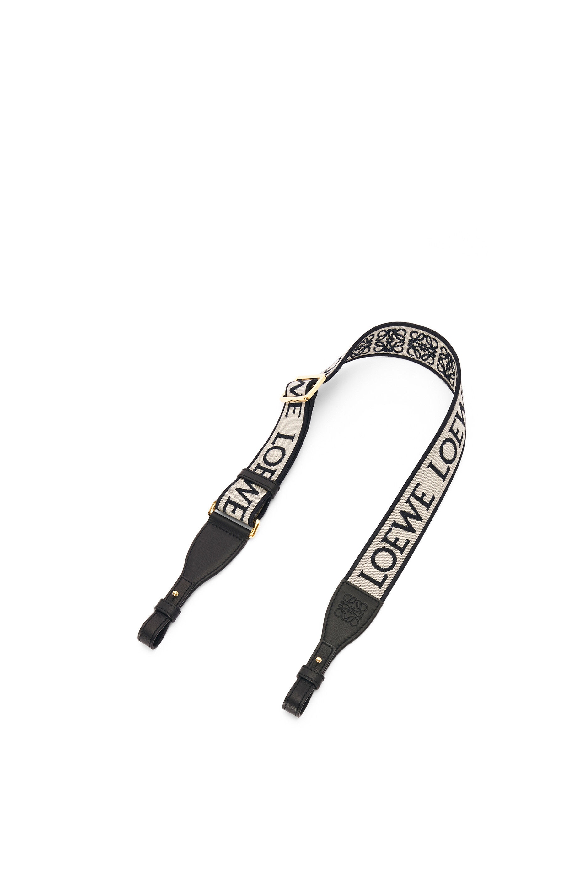 Anagram loop strap in jacquard and calfskin - 1