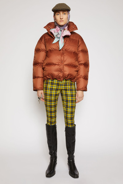 Acne Studios Cropped down jacket rust orange outlook