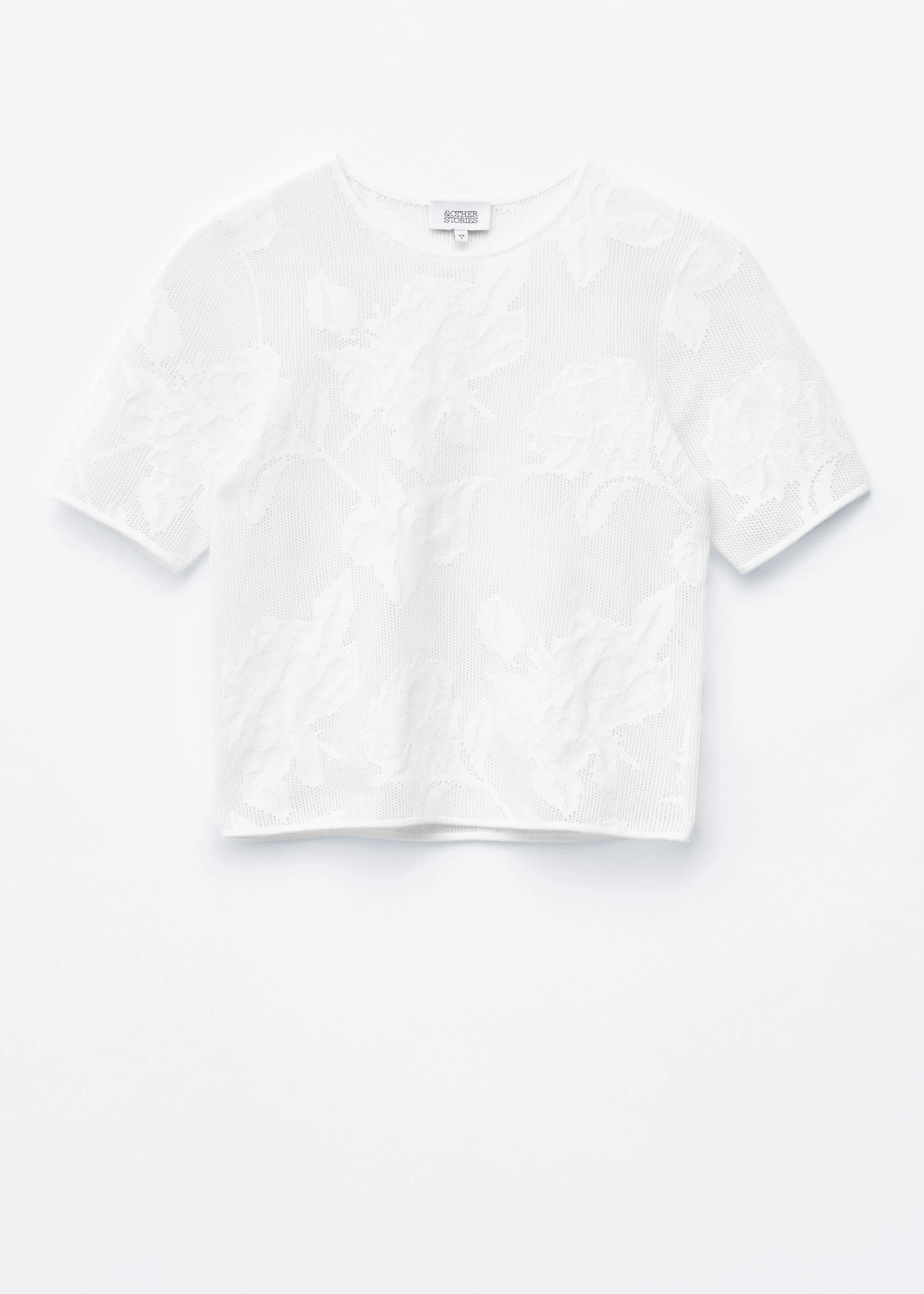 Cotton Pointelle Jacquard Top - 1