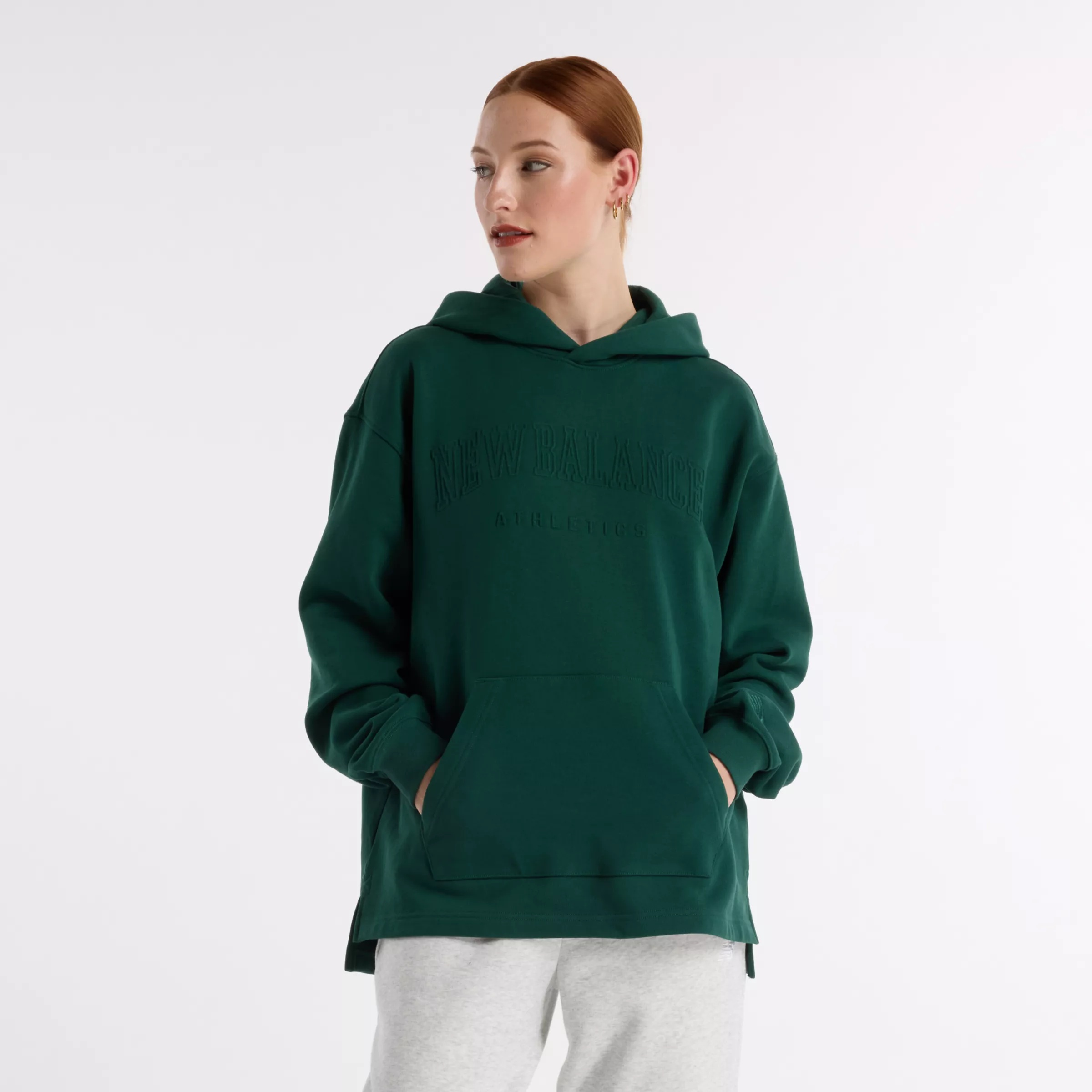 Embossed Graphic Fleece Hoodie - 1