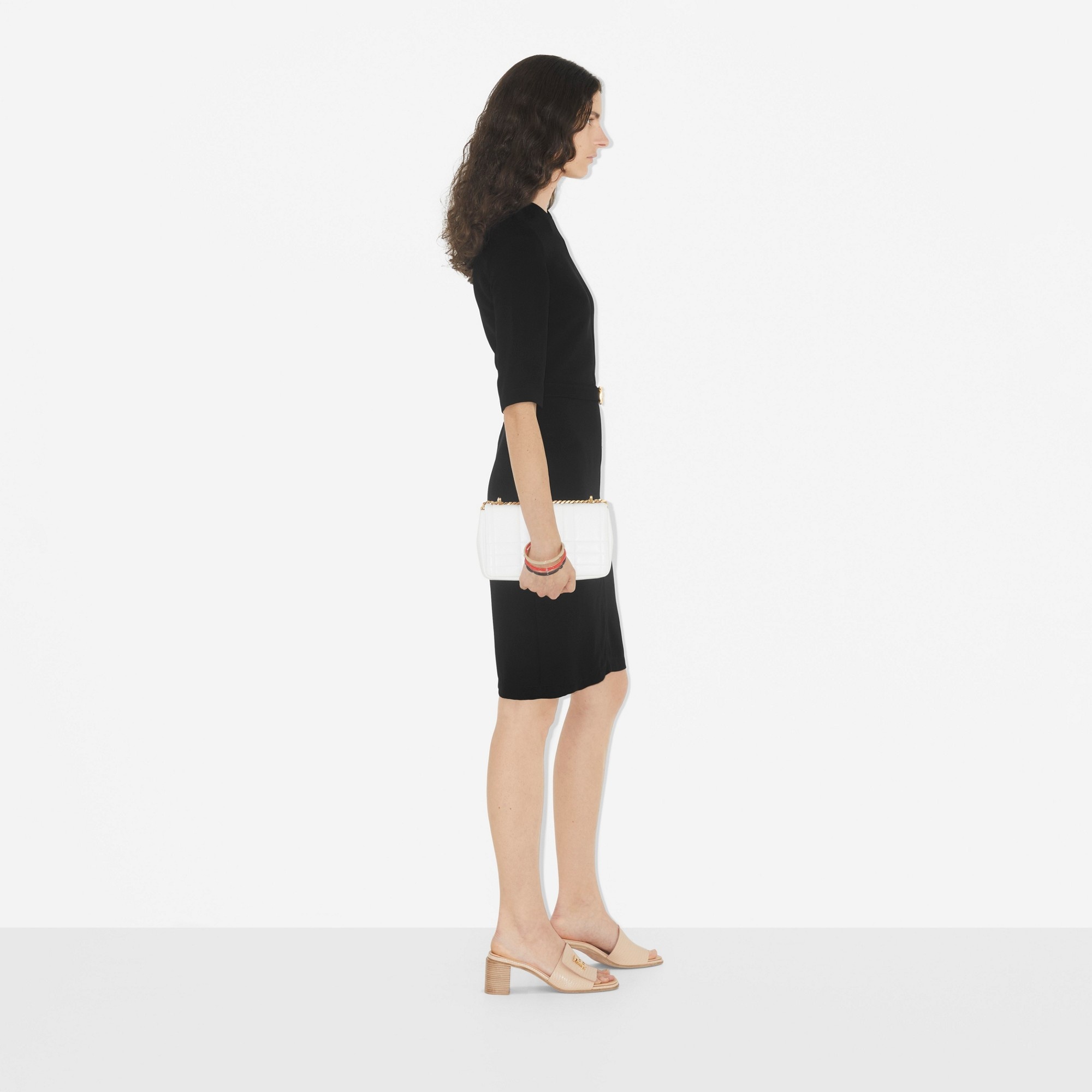 Monogram Motif Viscose Belted Dress - 3