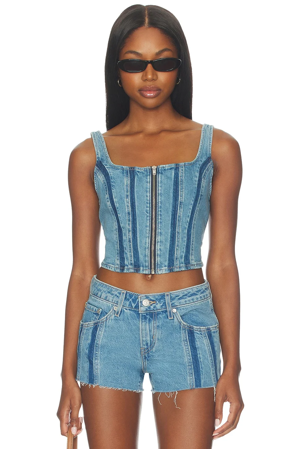 Seamed Zip Bustier - 1