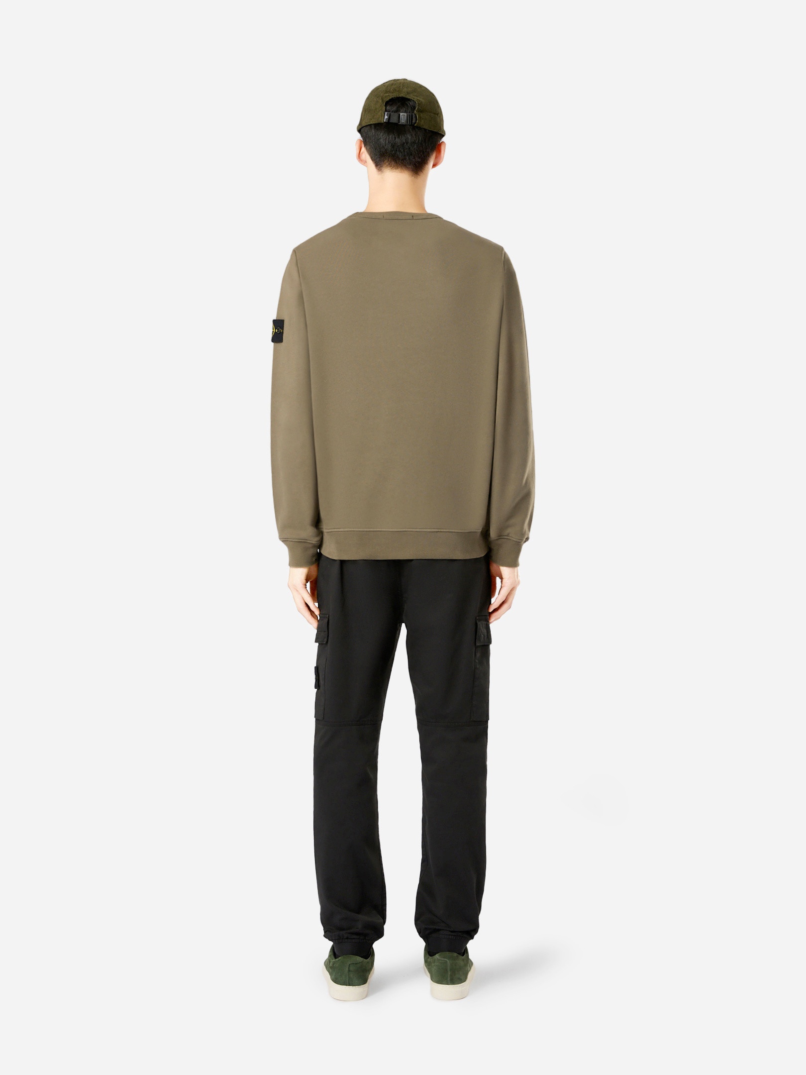 スウェット・トレーナー *STONE * Organic Cotton Fleece Garment Dyed Man to Man Stone Island - 6100042 Organic Cotton Fleece Hoodie in Black