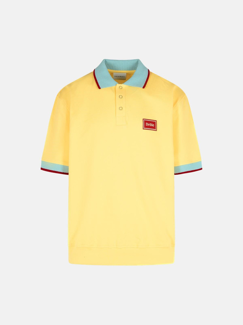 'PIQUÈ' YELLOW COTTON POLO SHIRT 1