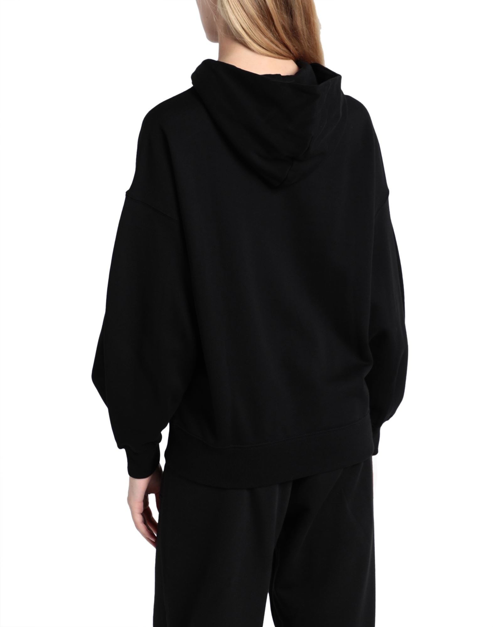 Black Women's Hooded Sweatshirt - 3