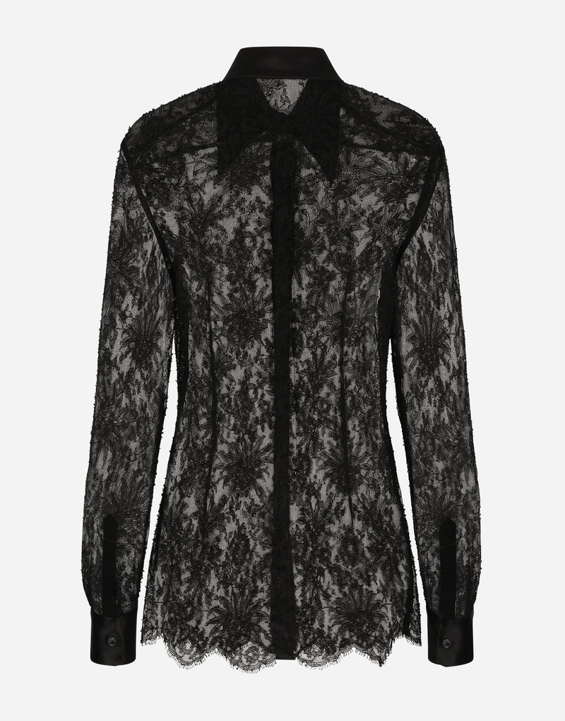 Dolce & Gabbana Chantilly lace shirt with satin details outlook