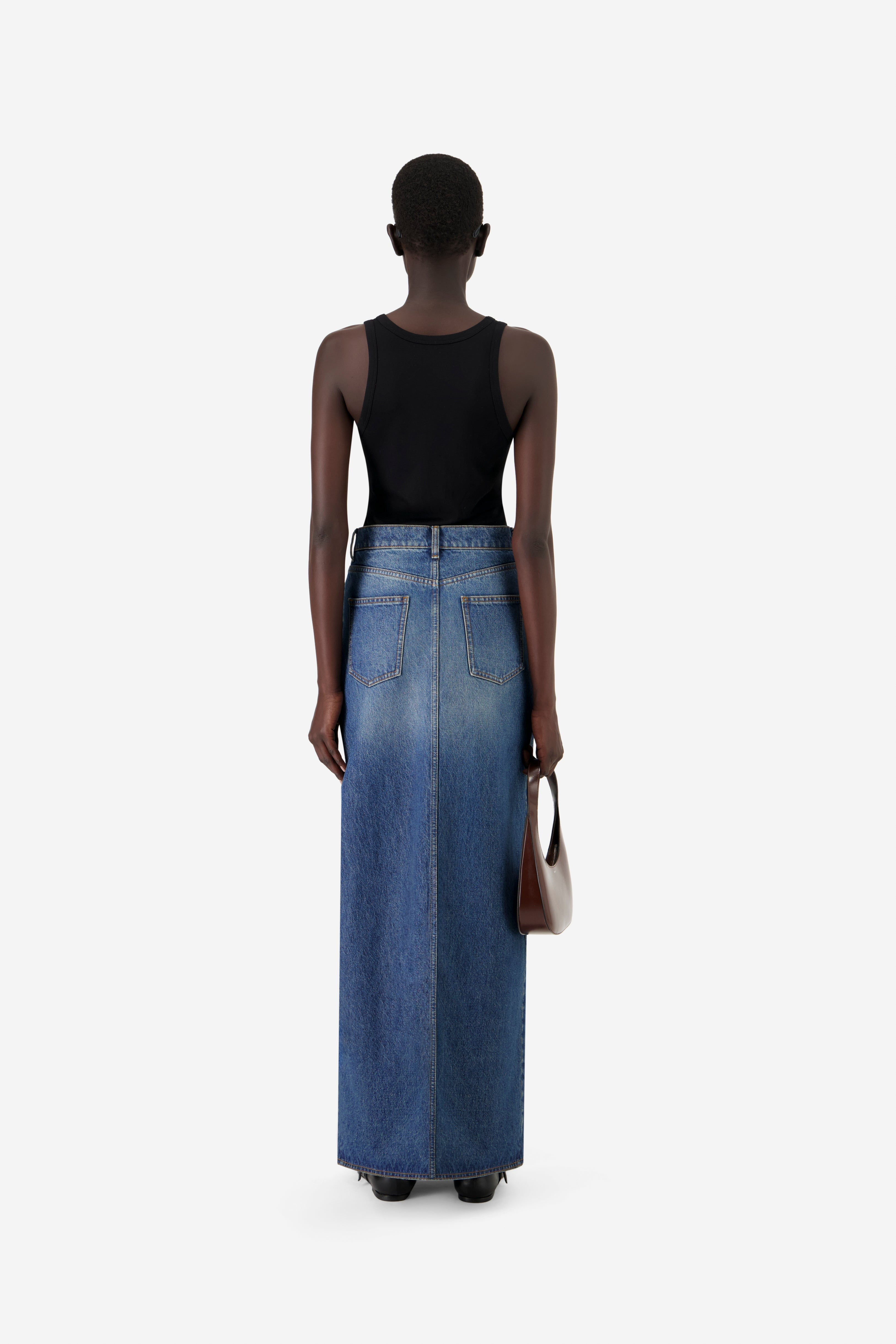 Garter Belt Denim Skirt - 5